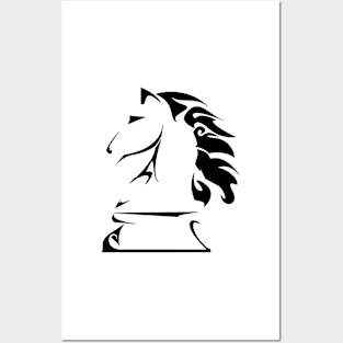 Knight chess piece Posters and Art